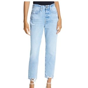 Frame Le Original Distressed Hi-Rise Straight Leg